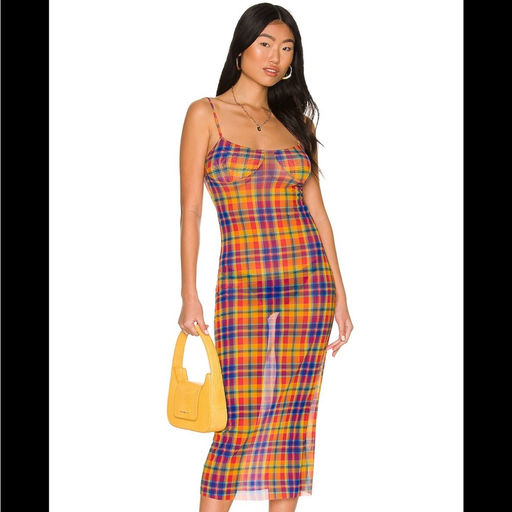 We wore what rainbow plaid dress